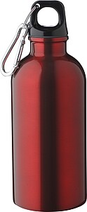 Láhev z recyklované nerezové oceli 400 ml, červená
