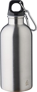 Láhev z recyklované nerezové oceli 400 ml, šedá