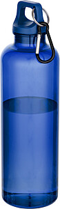 Láhev z recyklovaného plastu s karabinou 750 ml, královská modrá