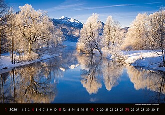 Landscapes 2026, nástěnný kalendář, prodloužená záda