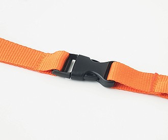 LANY Šňůrka na krk s bezpečnostní sponou a trojzubcem, oranžová