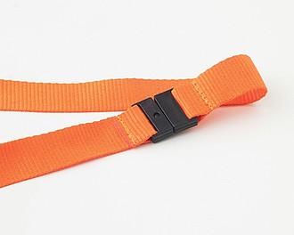 LANY Šňůrka na krk s bezpečnostní sponou a trojzubcem, oranžová