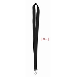Lanyard, šňůrka s metalickým háčkem, černá - reklamní předměty