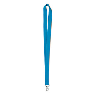Lanyard, šňůrka s metalickým háčkem, tyrkysová