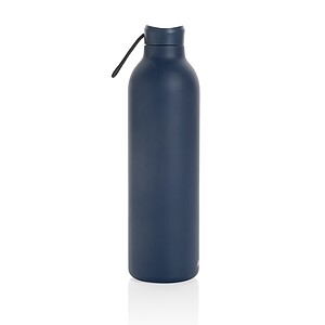 LARNAKA Vakuová termoska z recyklované nerezové oceli, 1000 ml, námořní modrá