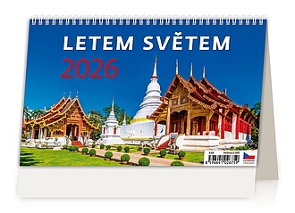 Letem světem 2026, stolní kalendář - reklamní kalendáře