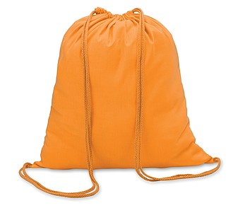 LIAM Bavlněný stahovací batoh, oranžový