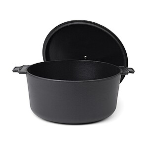 Litinový hrnec 5,5l, černá
