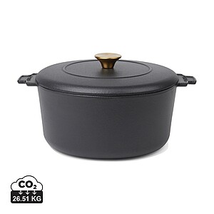 Litinový hrnec 5,5l, černá