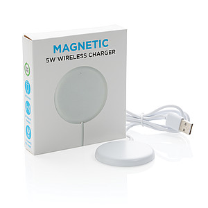 Magnetická bezdrátová nabíječka 5W, bílá
