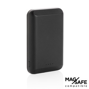 Magnetická bezdrátová powerbanka 5.000 mAh, černá - reklamní předměty