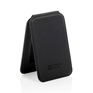 Magnetická peněženka na telefon Magstand RCS z recyklovaného PU, černá - reklamní předměty
