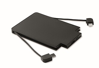 Magnetická powerbanka 2500 mAh, černá - reklamní předměty