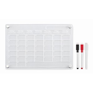 Magnetický akrylový plánovač, transparentní - reklamní předměty