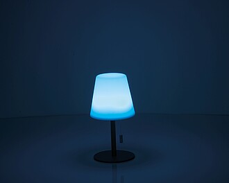 Malá venkovní lampička měnící barvy, bílá