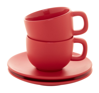 MALBUN Sada šálků na espresso o objemu 85 ml, červená - reklamní hrnky