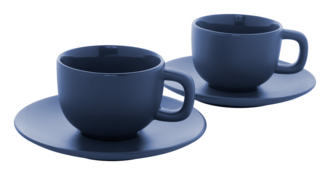 MALBUN Sada šálků na espresso o objemu 85 ml, námořní modrá