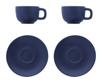 MALBUN Sada šálků na espresso o objemu 85 ml, námořní modrá