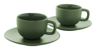 MALBUN Sada šálků na espresso o objemu 85 ml, zelená