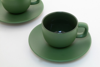 MALBUN Sada šálků na espresso o objemu 85 ml, zelená