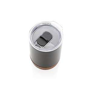 Malý termohrnek, 180ml, nerezový s korkovým dnem, černý