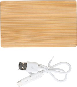 MANORA Bambusová powerbanka s kapacitou 4000 mAh - ekologické reklamní předměty