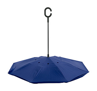 Manuální deštník, pr. 108cm, opačné otvírání, tmavě modrý