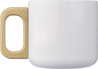 MARIAL Dvoustěnný hrnek z nerezové oceli, 400 ml, bílá
