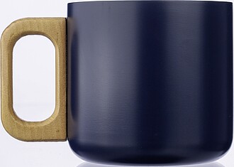 MARIAL Dvoustěnný hrnek z nerezové oceli, 400 ml, modrá