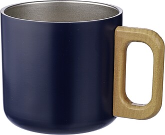 MARIAL Dvoustěnný hrnek z nerezové oceli, 400 ml, modrá
