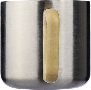 MARIAL Dvoustěnný termohrnek z nerezové oceli, 400 ml, stříbrná