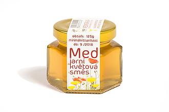 MAZLÍK Med 125g šestihran, jarní květová směs - reklamní předměty