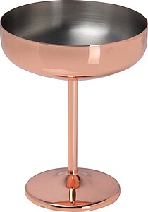 Měděná sklenice na martini 300 ml, růžová - sklenice s vlastním potiskem