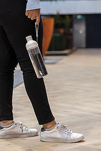 MELEK Láhev na pití z RPET, 600 ml, bílá