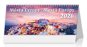 Města Evropy 2026, stolní kalendář - reklamní kalendáře