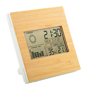 Meteostanice s bambusovým povrchem - reklamní předměty