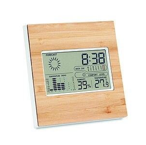 Meteostanice s bambusovým povrchem - reklamní předměty
