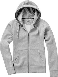 Mikina ELEVATE ARORA HOODED FULL ZIP LADIES SWEATER šedý melír XXL