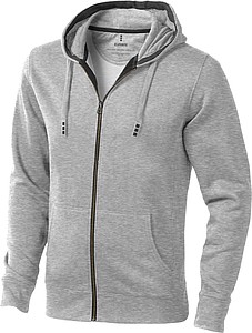 Mikina ELEVATE ARORA HOODED FULL ZIP SWEATER šedý melír XL