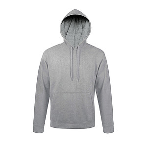 Mikina s kapucí SOLS SNAKE, šedý melír, 3XL
