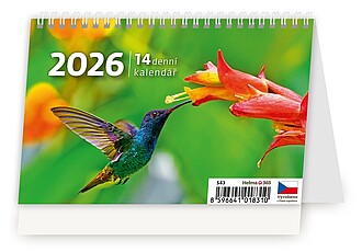 MINI 14denní kalendář 2026, stolní kalendář - reklamní kalendáře