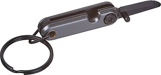 Mini kapesní nůž z nerezové oceli, tmavě šedá - reklamní předměty