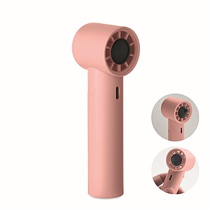 Mini ruční vysokorychlostní ventilátor, jemně růžová