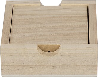 Mini sada sudoku z borovicového dřeva, hnědá - reklamní předměty