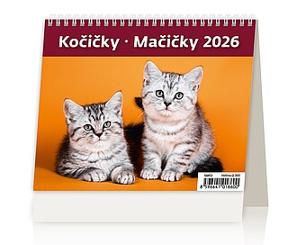 Minimax Kočičky 2026, stolní kalendář - reklamní kalendáře
