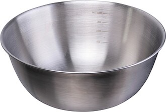 Miska na salát s bambusovým víčkem 2000 ml, šedá