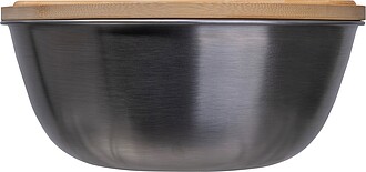 Miska na salát s bambusovým víčkem 2000 ml, šedá