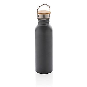 Moderní hliníková láhev na vodu, objem 700ml, tmavě šedá