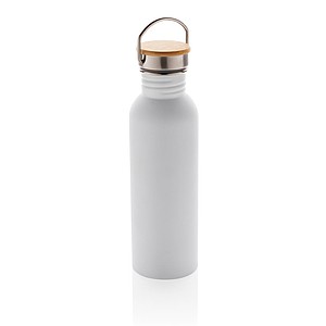 Moderní nerezová láhev na vodu, objem 700ml, bílá - reklamní předměty