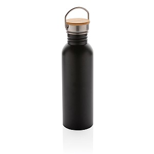 Moderní nerezová láhev na vodu, objem 700ml, černá